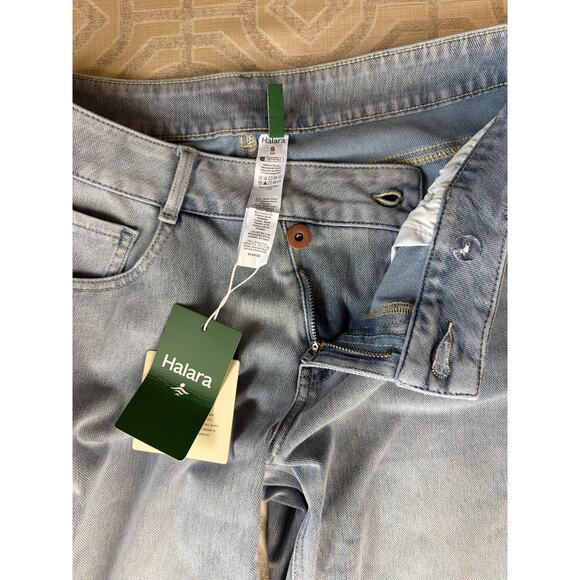 Halara Flex™ Denim Low Rise Wide Leg Washed Casual Jeans size S Tall - Picture 8 of 9